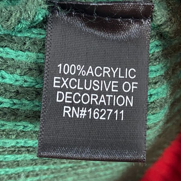 Blizzard Bay Ugly Christmas Sweater Men XL Camo Santa's Drinking Squad Brewdolph - Picture 5 of 7